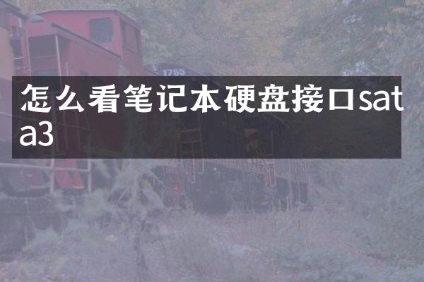 怎么看笔记本硬盘接口sata3