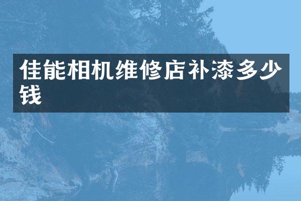佳能相机维修店补漆多少钱
