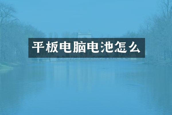 平板电脑电池怎么