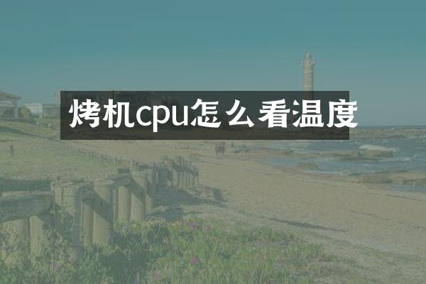 烤机cpu怎么看温度