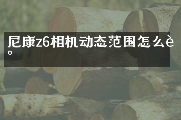 尼康z6相机动态范围怎么调