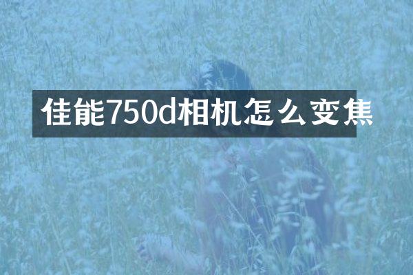 佳能750d相机怎么变焦