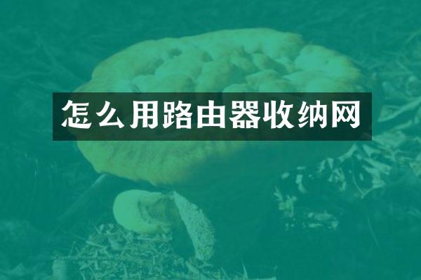 怎么用路由器收纳网