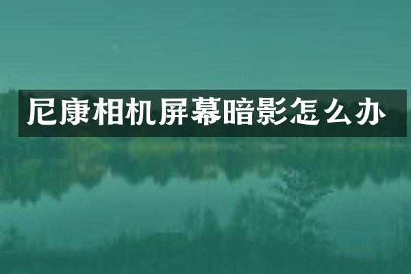 尼康相机屏幕暗影怎么办