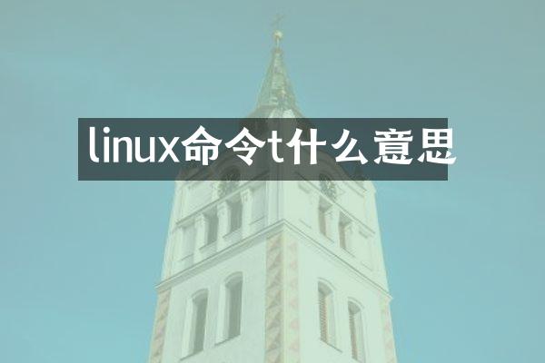 linux命令t什么意思