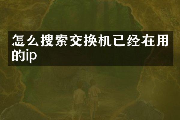 怎么搜索交换机已经在用的ip