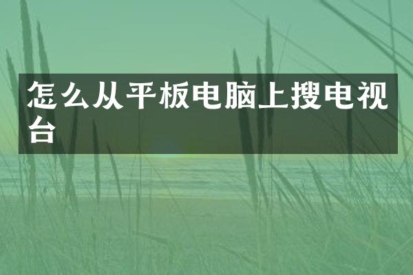 怎么从平板电脑上搜电视台