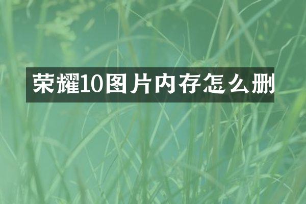 荣耀10图片内存怎么删