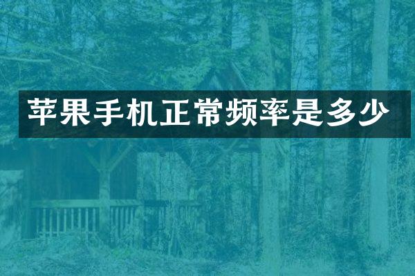 苹果手机正常频率是多少