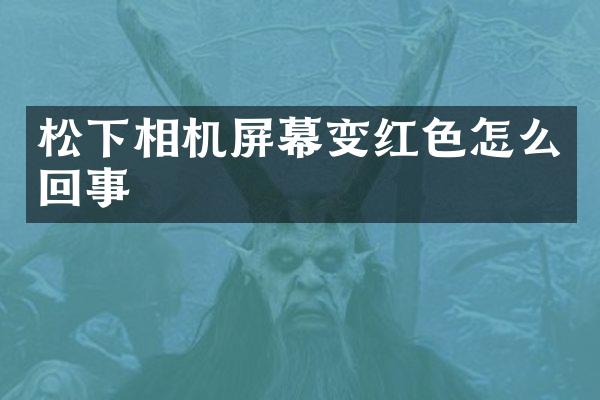 相机屏幕变红色怎么回事
