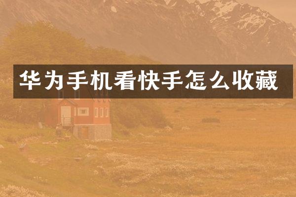 华为手机看快手怎么收藏