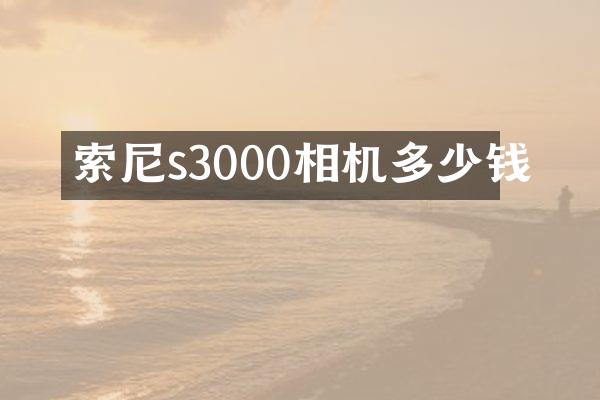 s3000相机多少钱