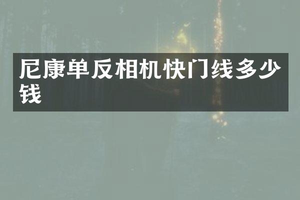 尼康单反相机快门线多少钱