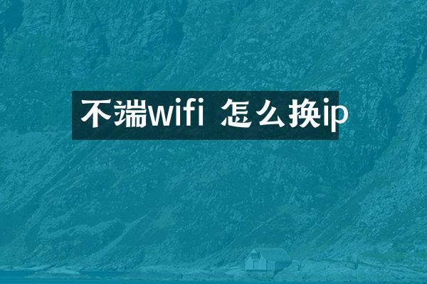 不端wifi 怎么换ip