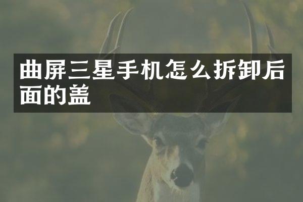 曲屏三星手机怎么拆卸后面的盖