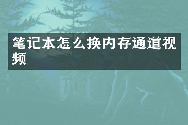 笔记本怎么换内存通道视频