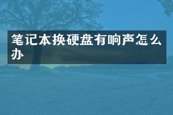 笔记本换硬盘有响声怎么办