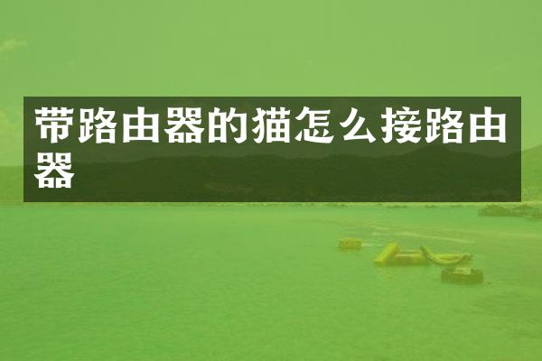 带路由器的猫怎么接路由器