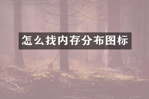 怎么找内存分布图标