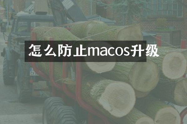 怎么防止macos升级