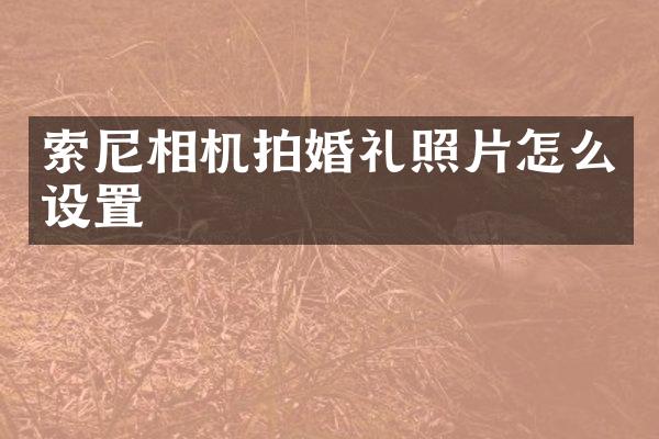 相机拍婚礼照片怎么设置