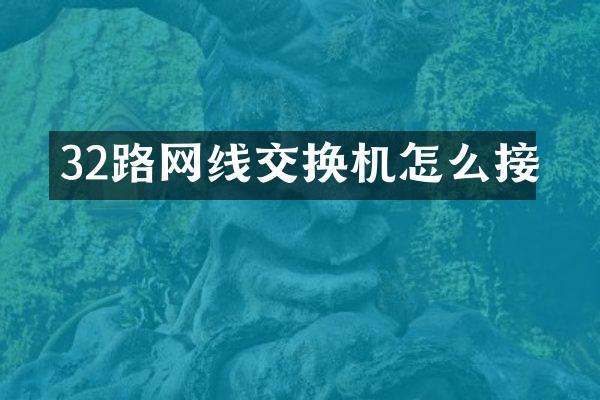 32路网线交换机怎么接