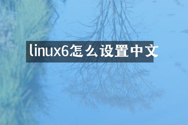 linux6怎么设置中文