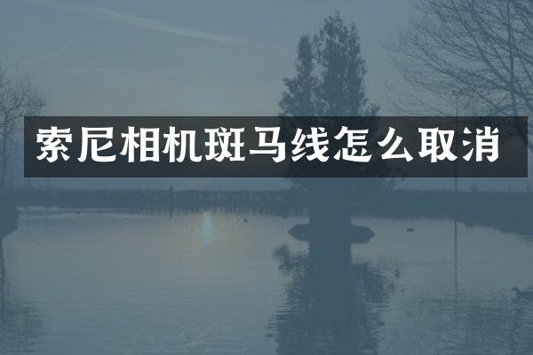 相机斑马线怎么取消