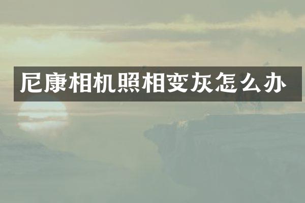 尼康相机照相变灰怎么办