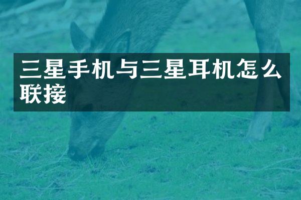 三星手机与三星耳机怎么联接