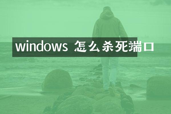 windows 怎么杀死端口