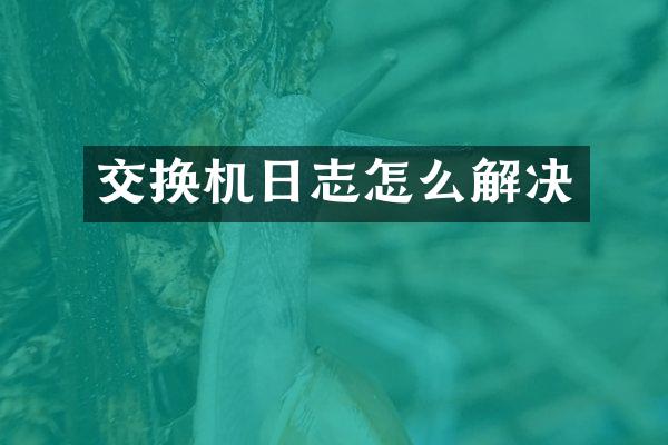 交换机日志怎么解决