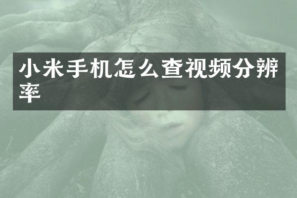 小米手机怎么查视频分辨率