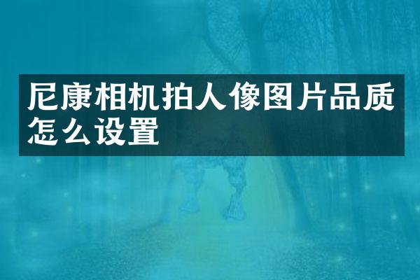 尼康相机拍人像图片品质怎么设置