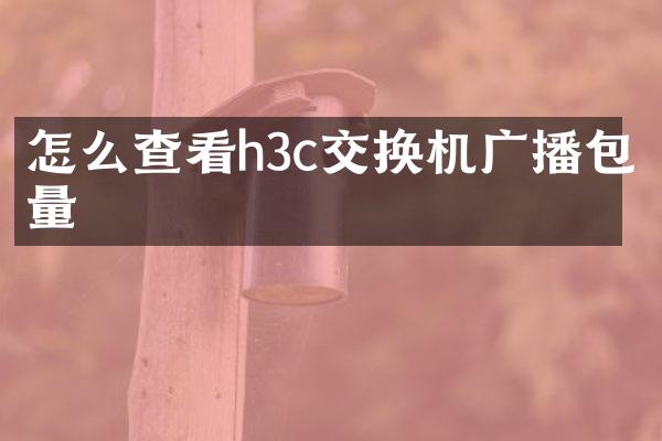 怎么查看h3c交换机广播包量