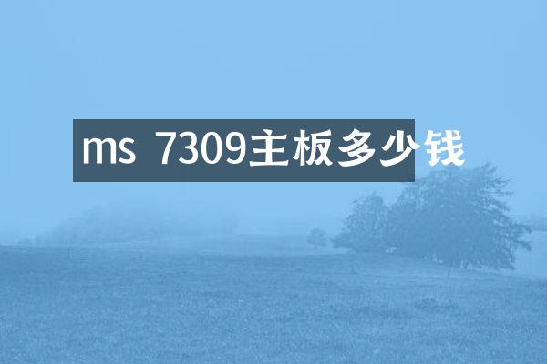 ms 7309主板多少钱