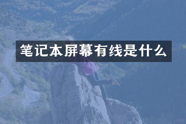 笔记本屏幕有线是什么