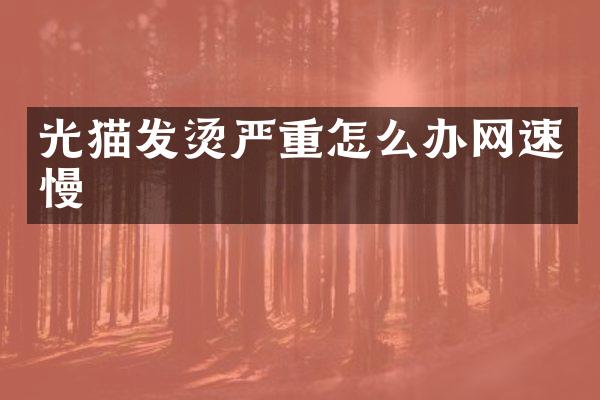 光猫发烫严重怎么办网速慢