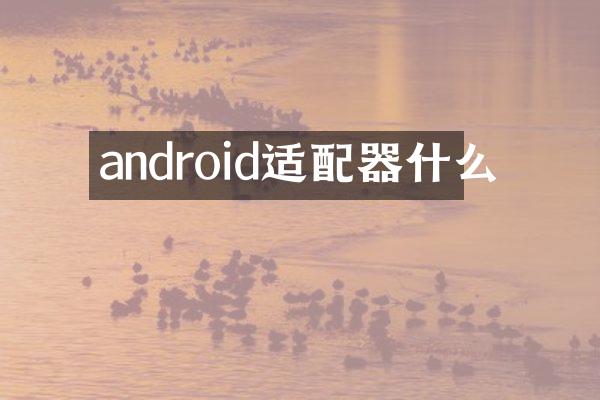 android适配器什么