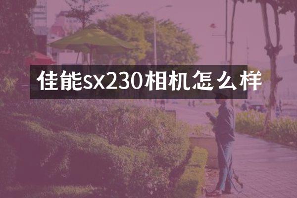 佳能sx230相机怎么样