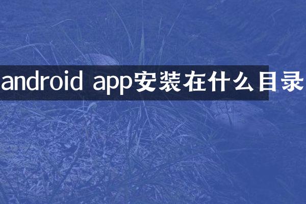 android app安装在什么目录