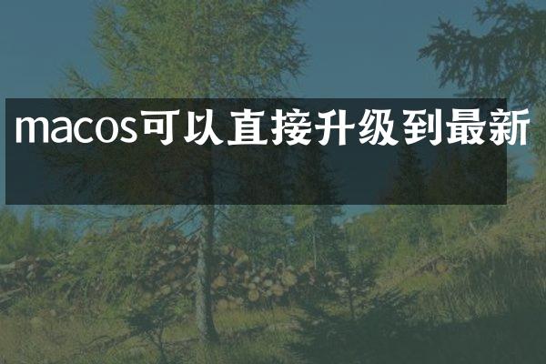 macos可以直接升级到最新吗