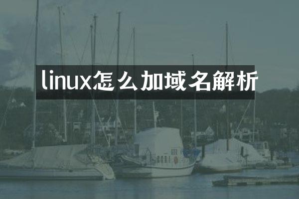 linux怎么加域名解析