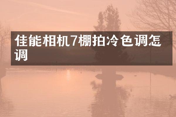 佳能相机7棚拍冷色调怎么调