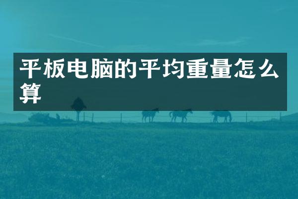 平板电脑的平均重量怎么算