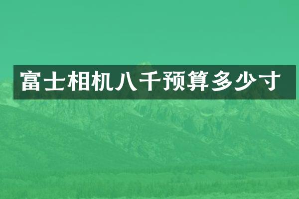 富士相机八千预算多少寸