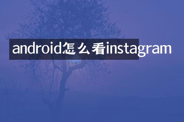 android怎么看instagram