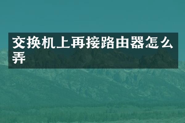 交换机上再接路由器怎么弄
