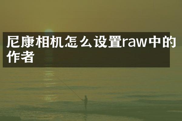 尼康相机怎么设置raw中的作者