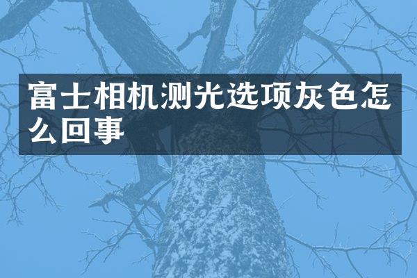 富士相机测光选项灰色怎么回事